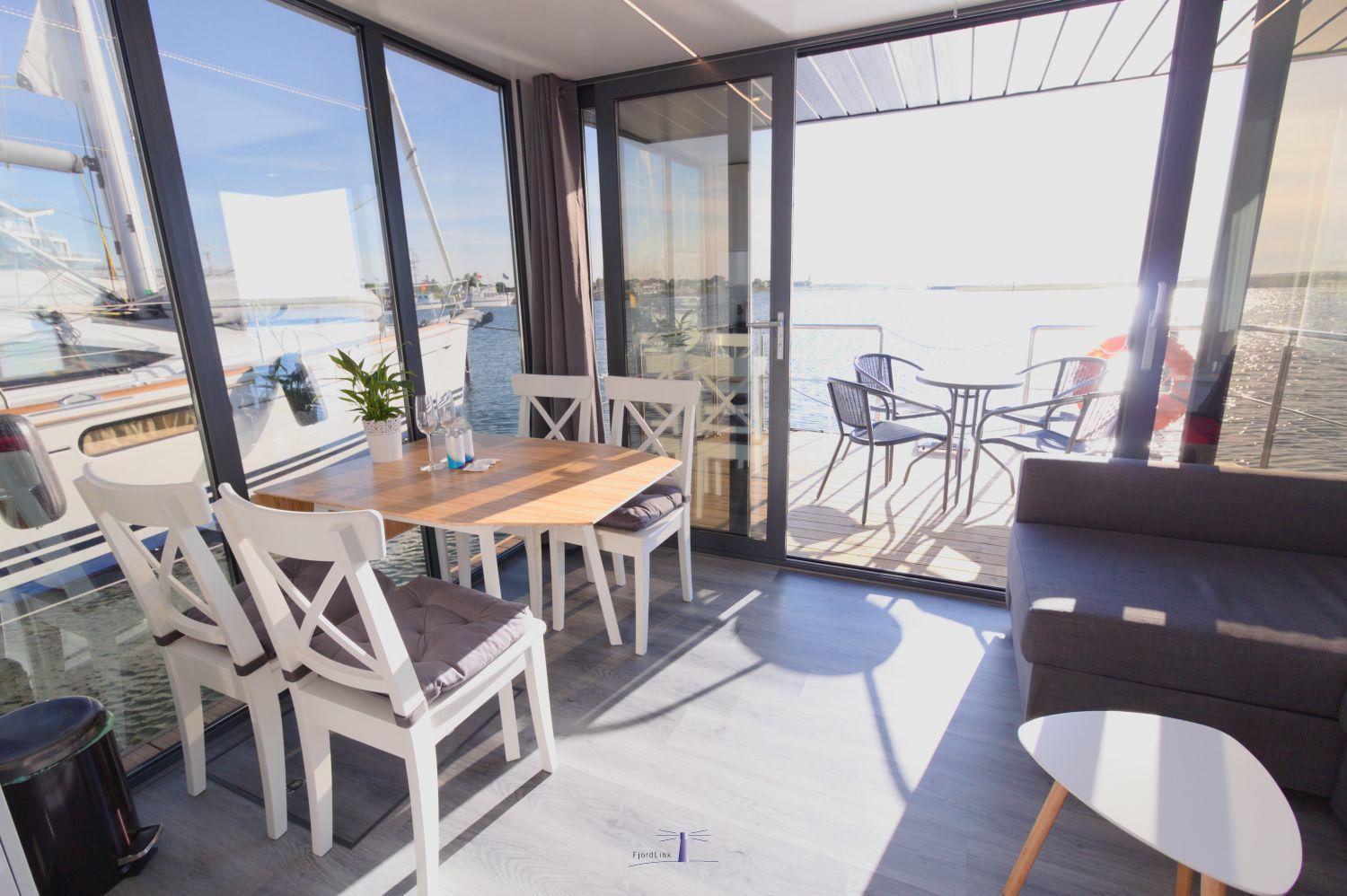 Hausboot Fjord Lacerta Mit Dachterrasse In Wendtorf 외부 사진